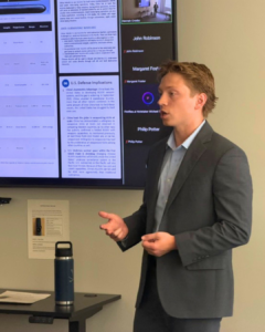Graduate student Peter Sullivan presents on XLUUVs